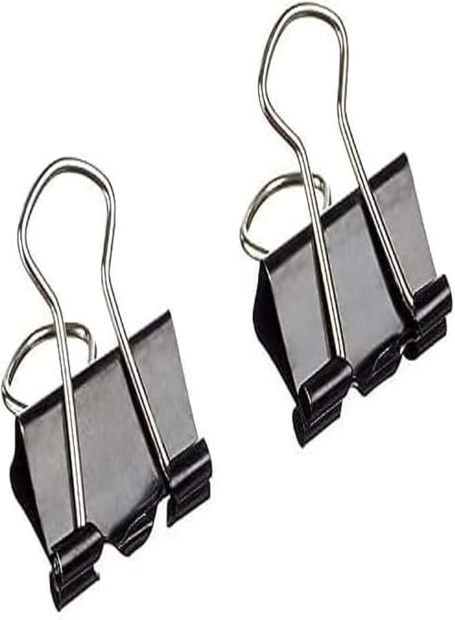 Belal DL0001 Multipurpose Binder Clips, 12-Pack, 25 mm Size, Black